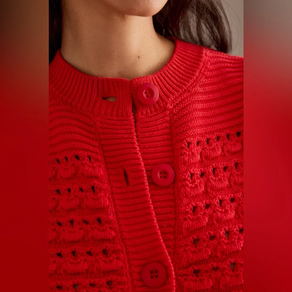 Damson Madder Aggie Knitted Tank in Red UK 10 / US 6 - Picture 7 of 15